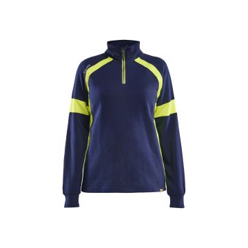 Blåkläder 3566 Damen Sweatshirt Half-Zip mit High Vis