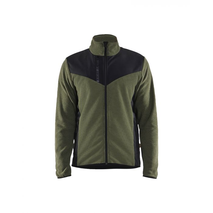 5942 Gebreid vest met softshell