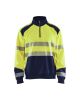 3556 Sweatshirt halve rits High Vis